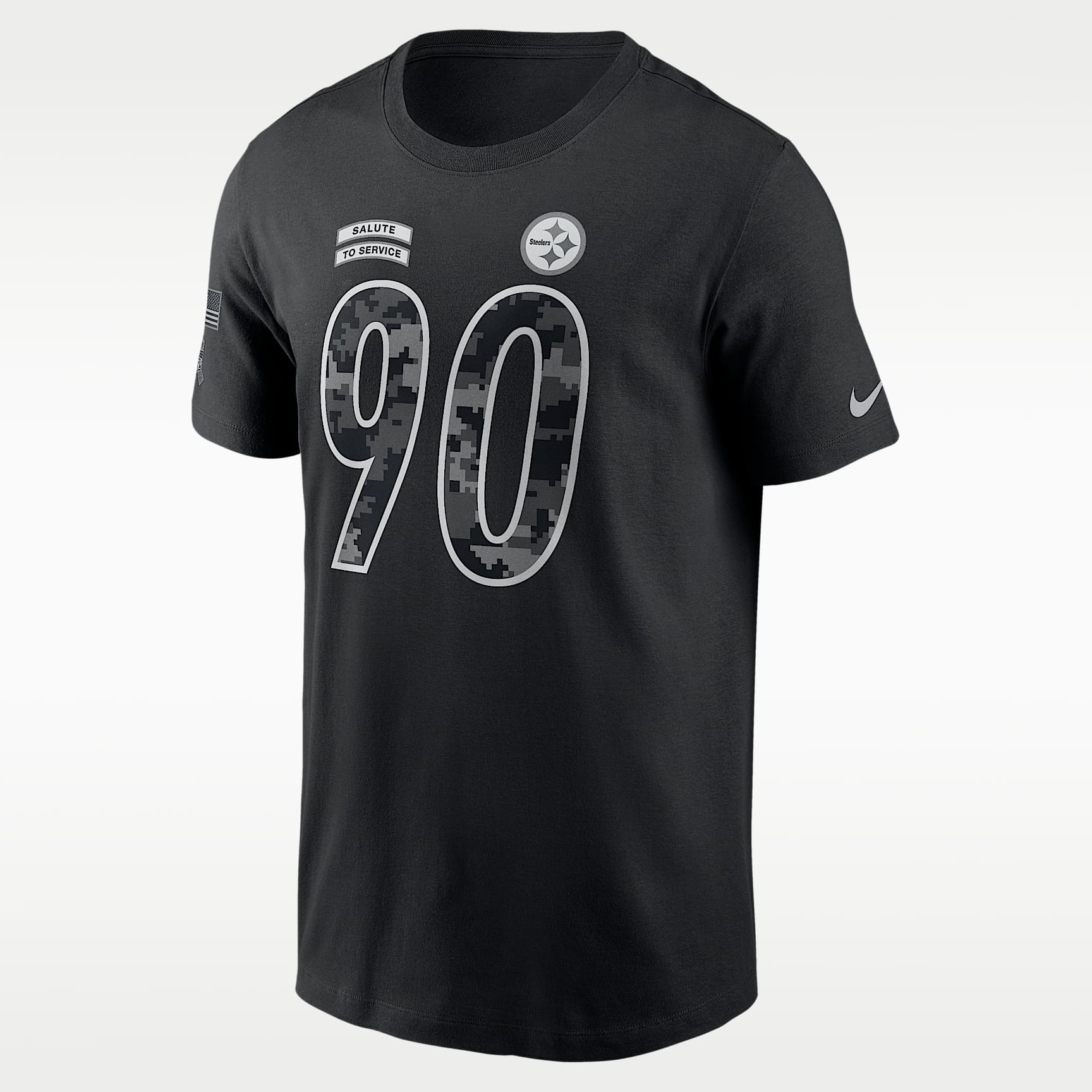 NIKE NFL Pittsburgh Steelers ワット ゲームシャツ T.J. Watt Pittsburgh Steelers Salute to Service Men's Nike NFL T
